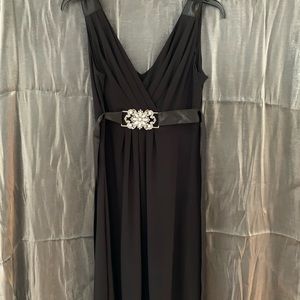 Black Dress with Beaded Sash